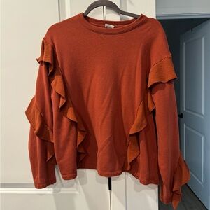 A New Day Ruffle Crew Sweater